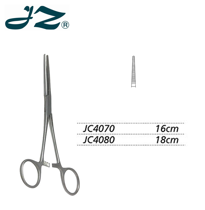 金鐘止血鉗直全齒 JC4080 18cm 直全齒（羅-平氏）