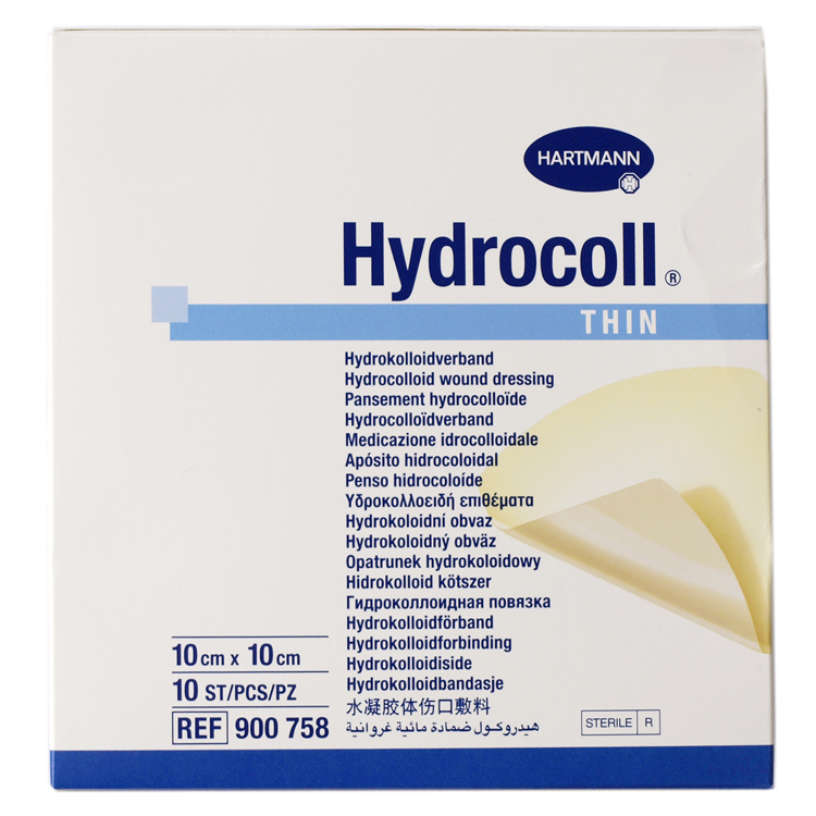 德國保赫曼德濕可水膠體傷口敷料  Hydrocoll THIN（II 代）10cm×10cm 貨號：9007582   