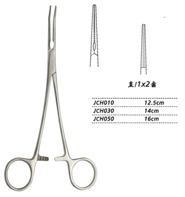 金鐘無損傷止血鉗  JCH050 16cm 直 1×2齒