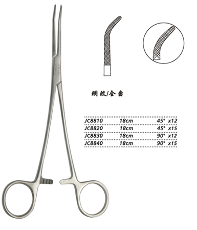 金鐘分離結(jié)扎鉗18cm JC8840 18cm 90°×15網(wǎng)紋全齒