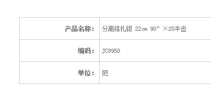 金鐘分離結扎鉗22cm JC8950 22cm 90°×20半齒